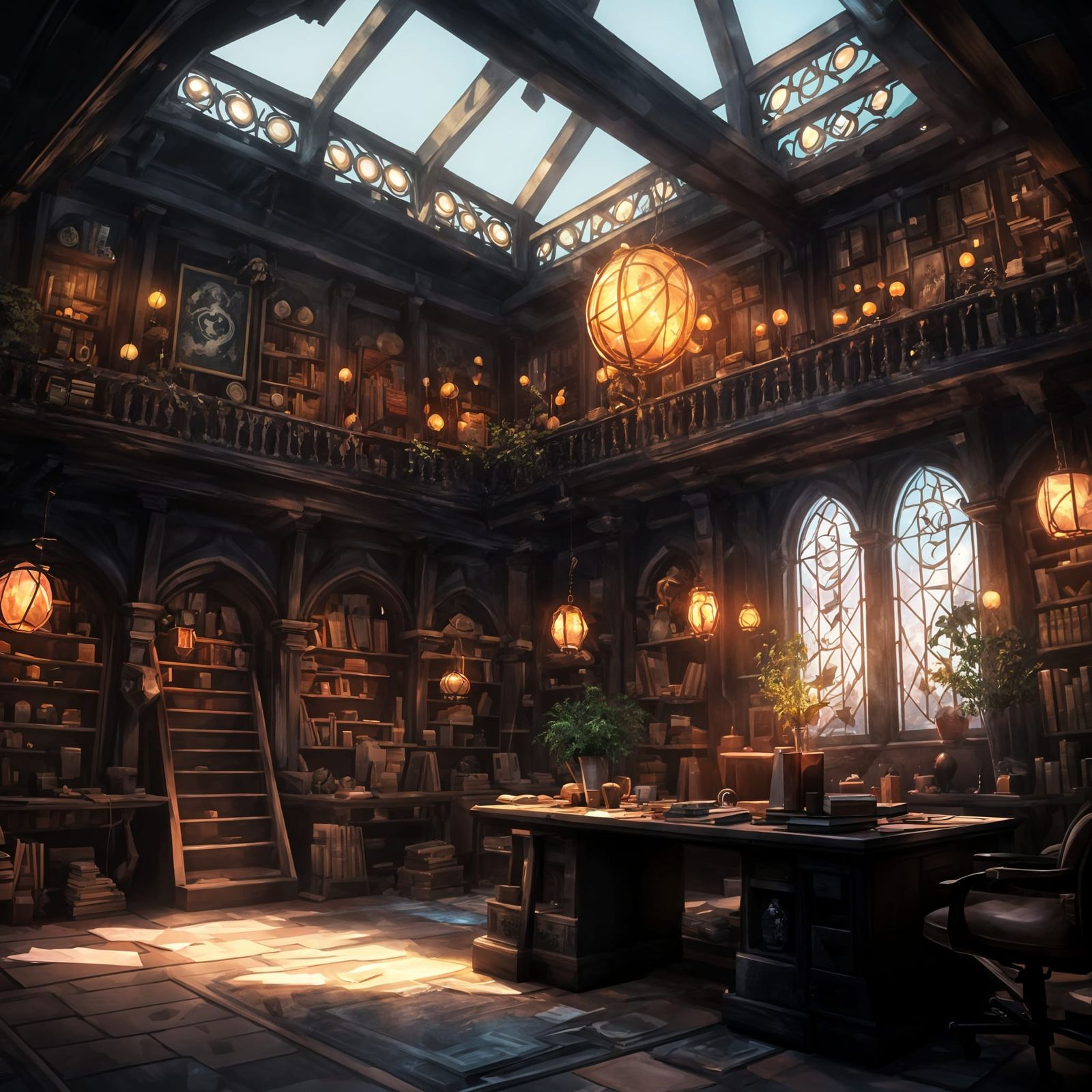 Enchanted Mage's Sanctum in Vibrant Colors