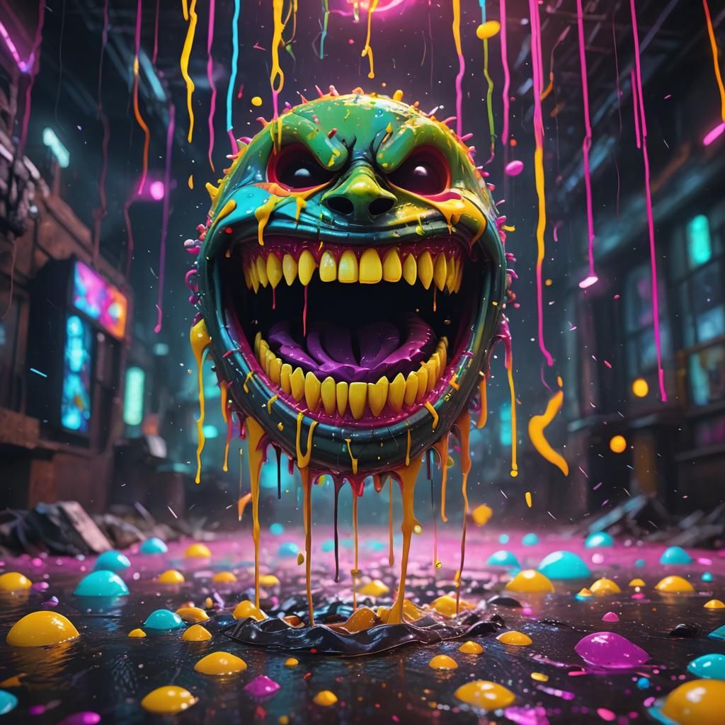 Scary Smile with Neon Effect in Unreal Engine