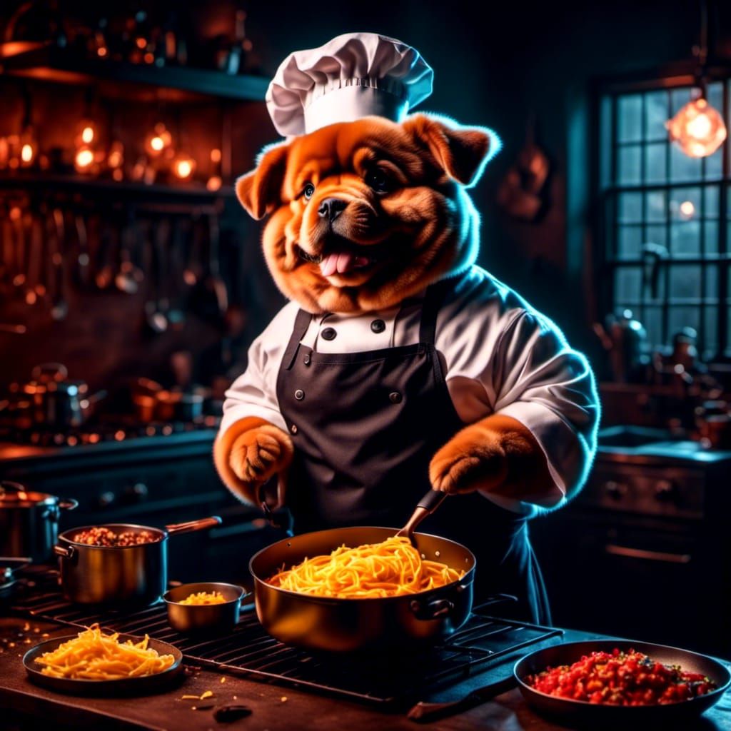 Playful Pikachef Anime Art with Mischievous Smirk