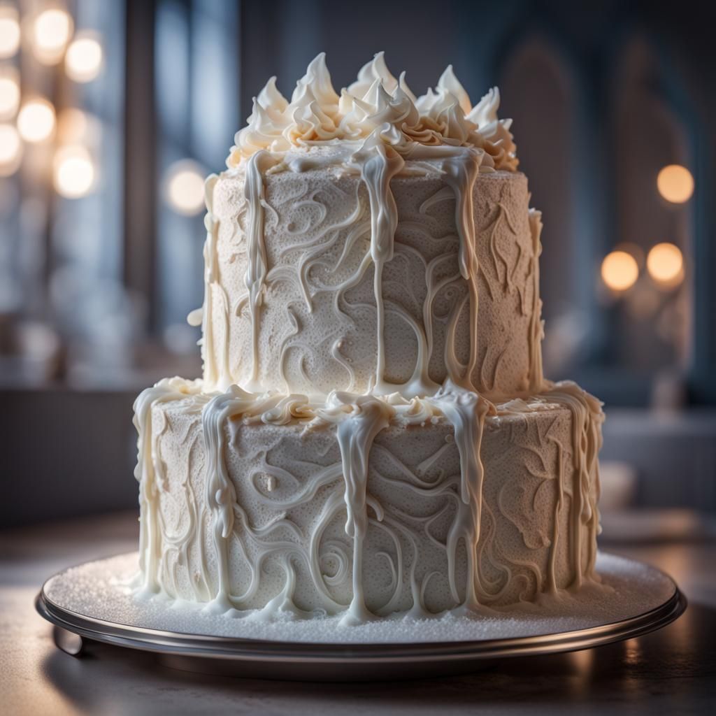 Extravagant Lambeth Cake in Hyperdetailed 8K Resolution
