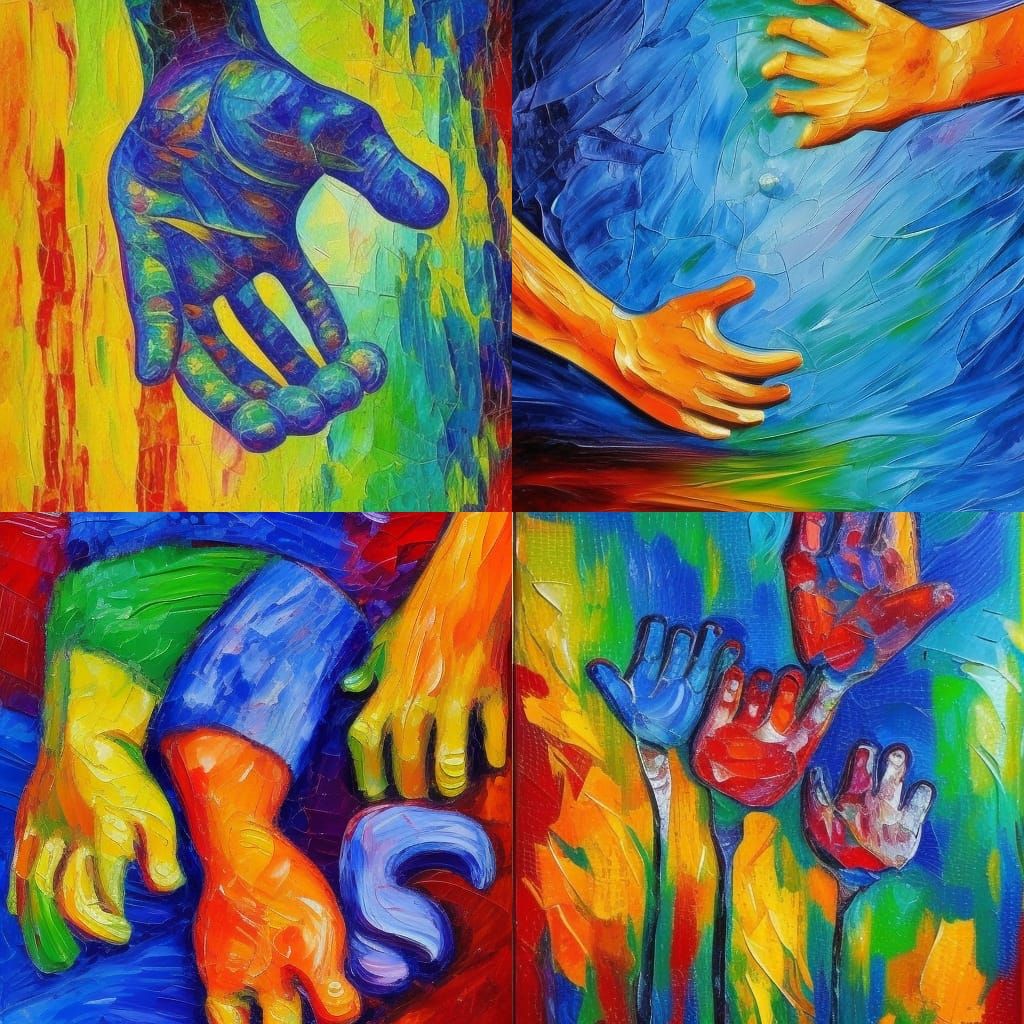 Expressionist Hand in Neo-Impressionism Style