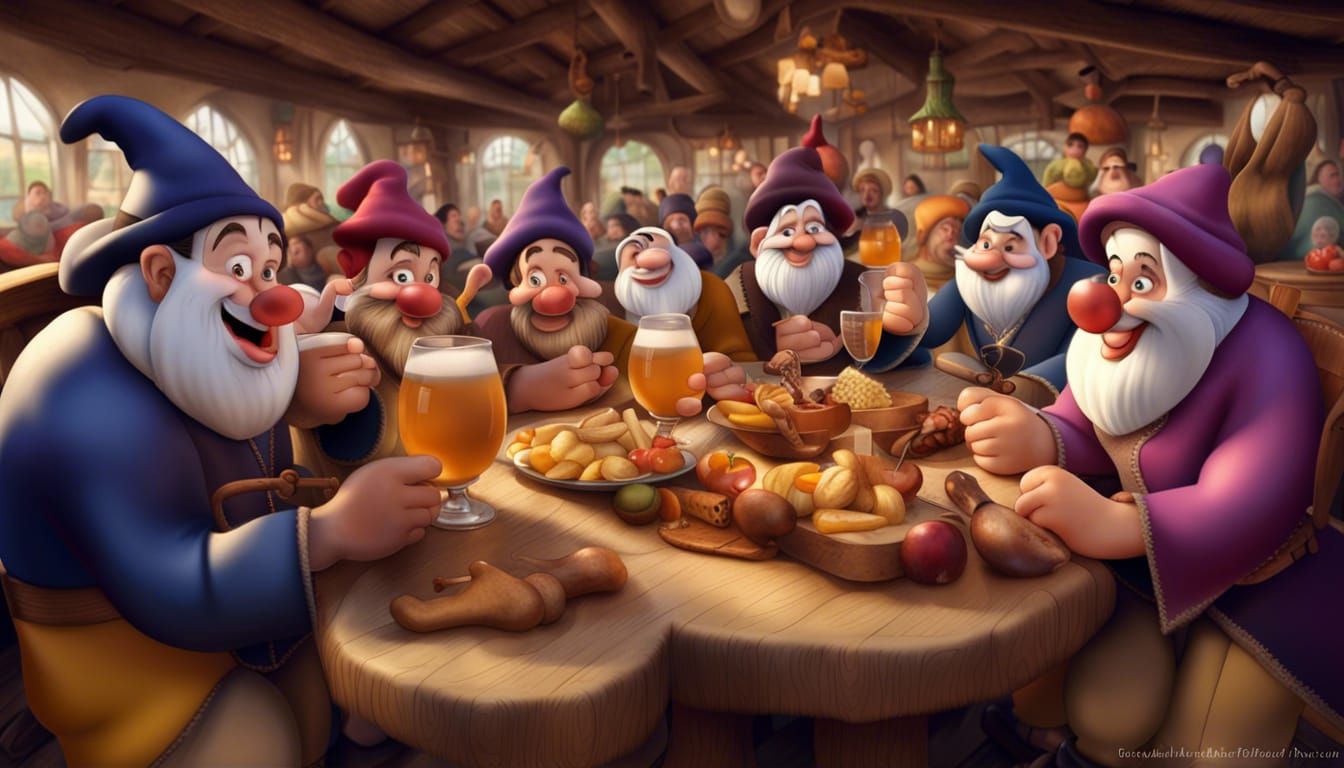 Disney Dwarfs at Oktoberfest: A Funny 3D Cartoon
