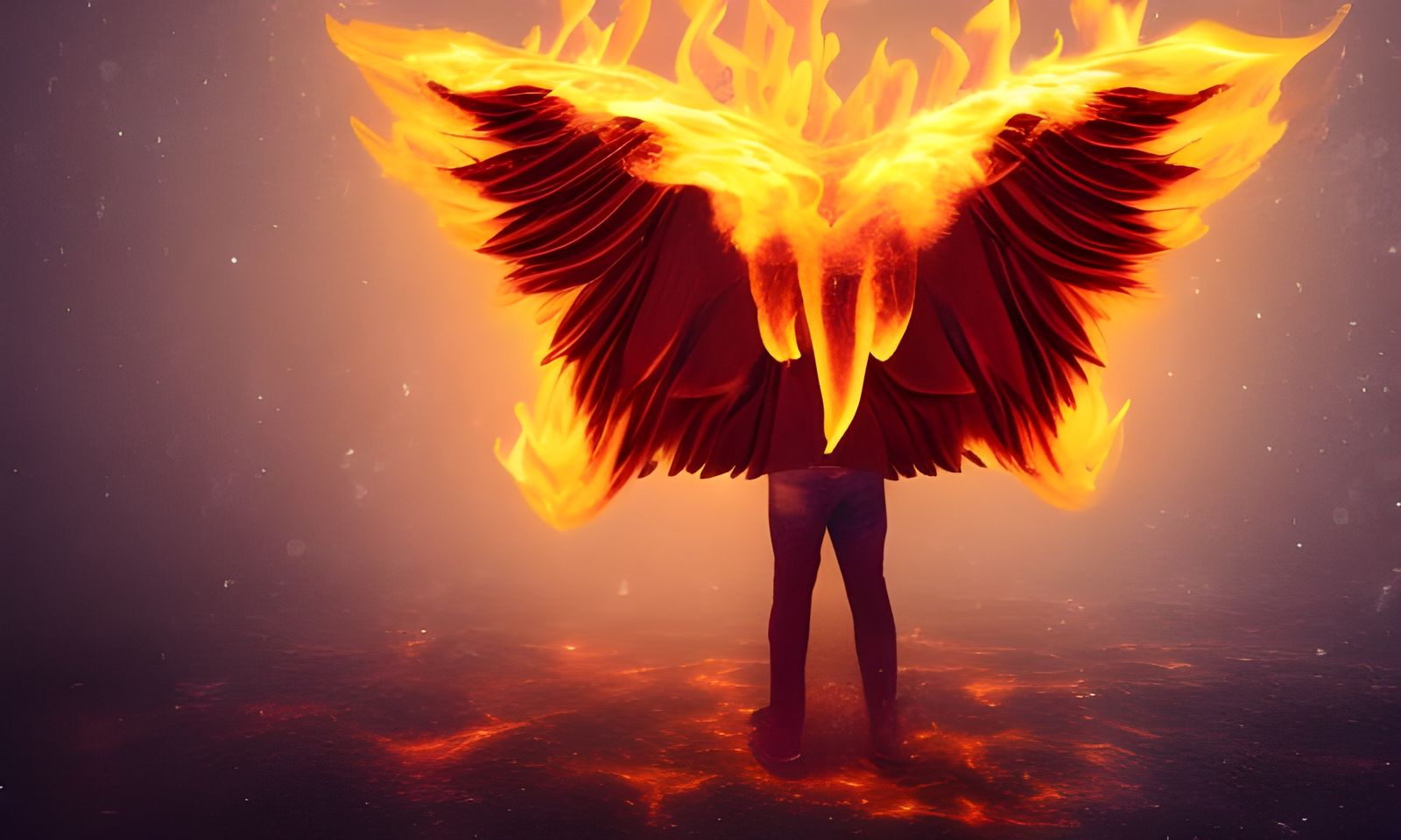 Satan Contemplates Ice Sculpture in Hell