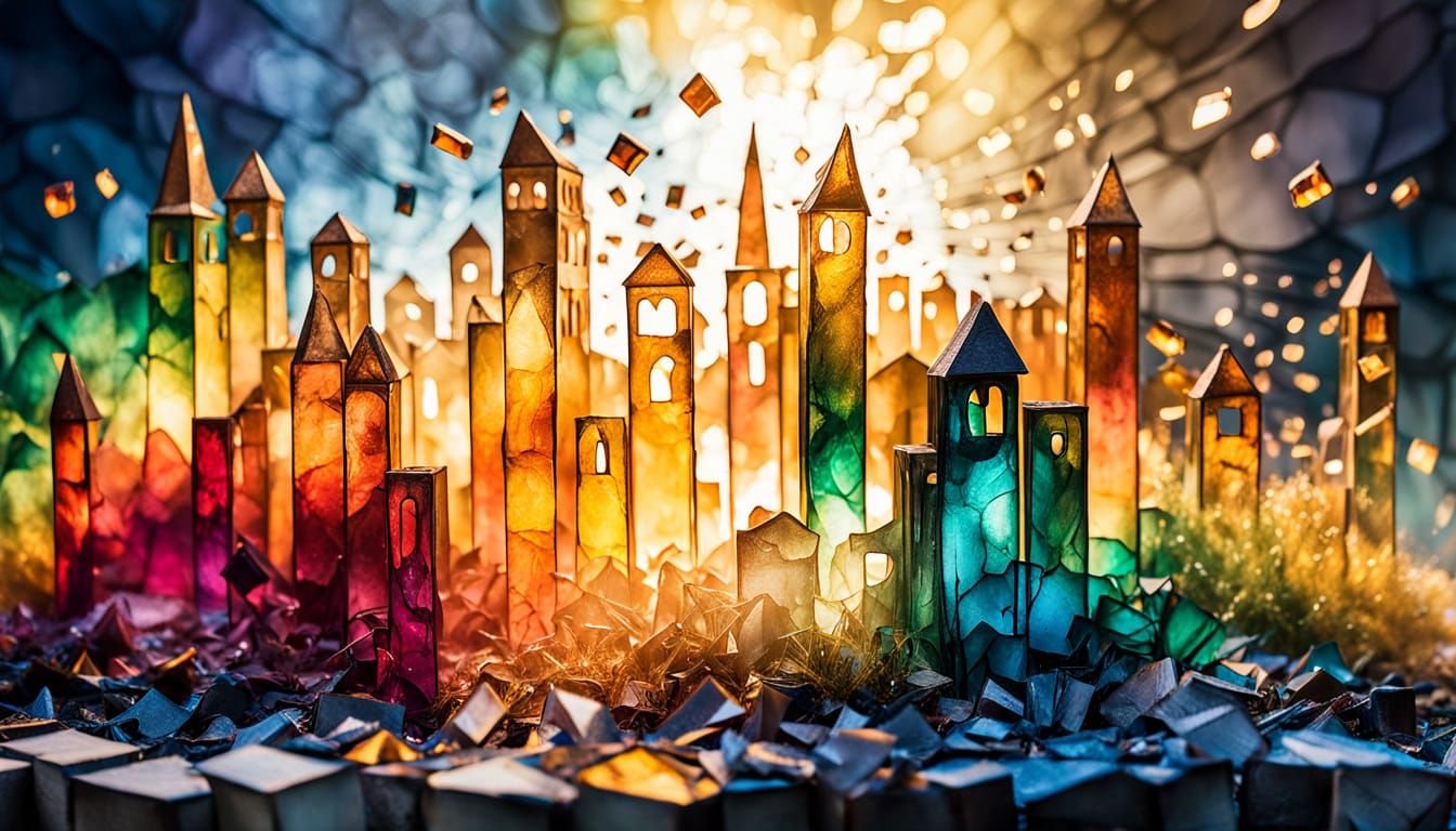 Prism Wall Refracts Rainbows: Alcohol Ink Art