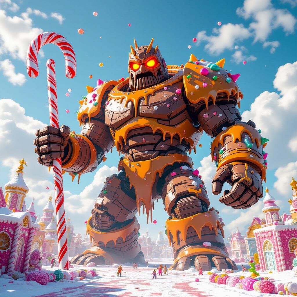 Candy Colossus: Gigantic Cake Golem in Sugar Kingdom