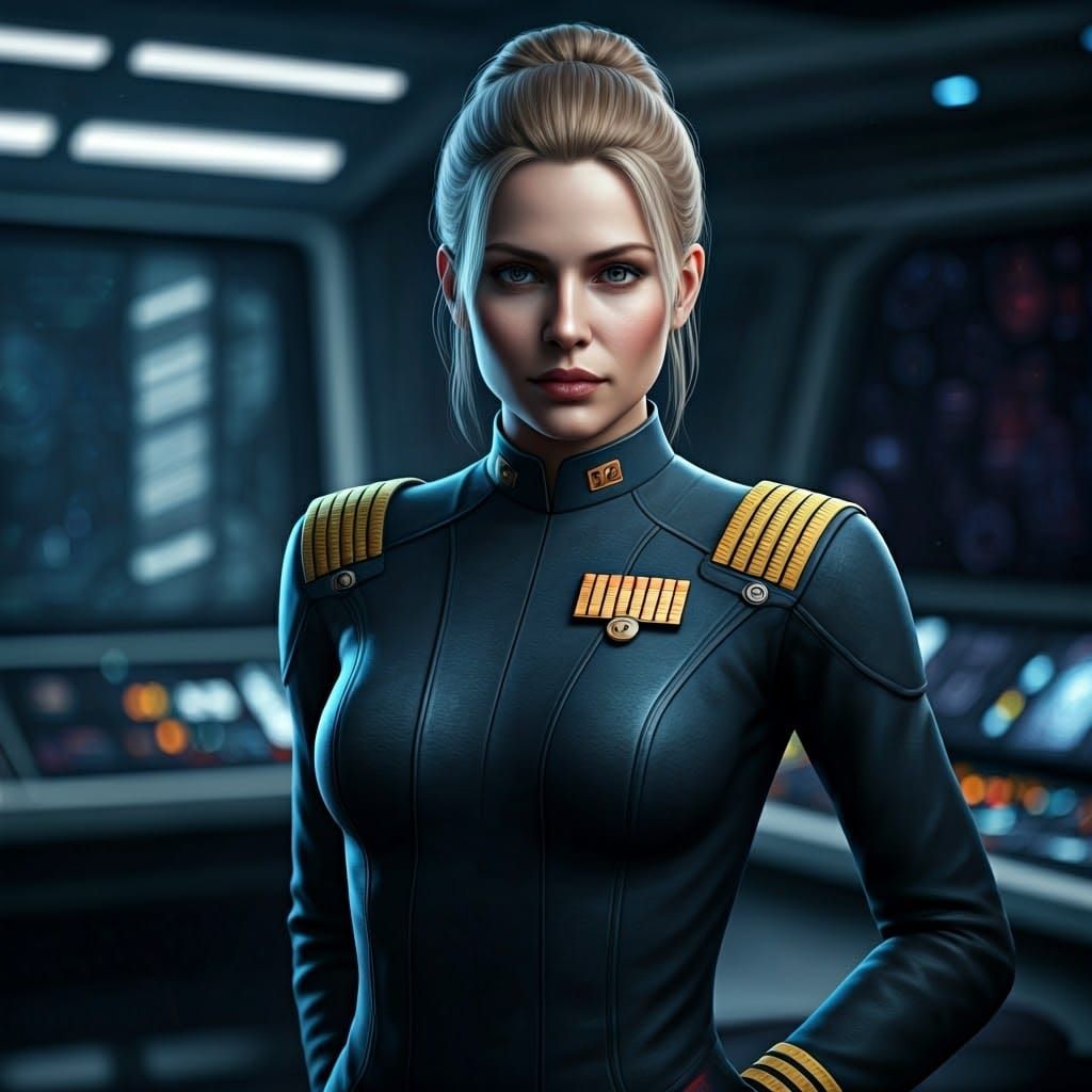 Confident Space Captain Portrait in High Definition