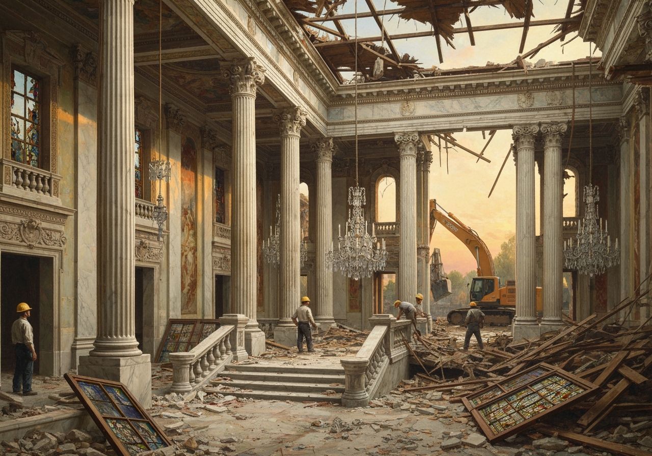 Demolished Mansion in John Singer Sargent Style