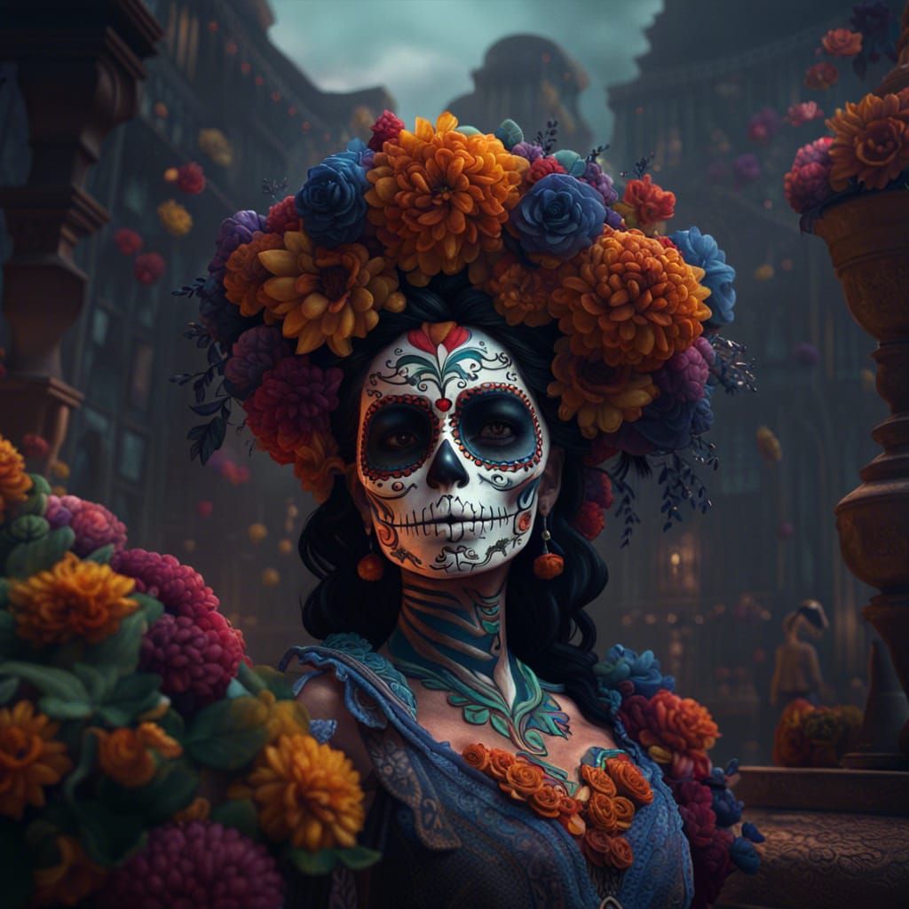 Dia de Los Muertos Fantasy Concept Art