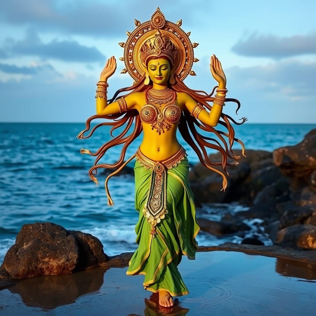 Tantric Goddess in Kharujaho Style Performs Sacred Dance by ...