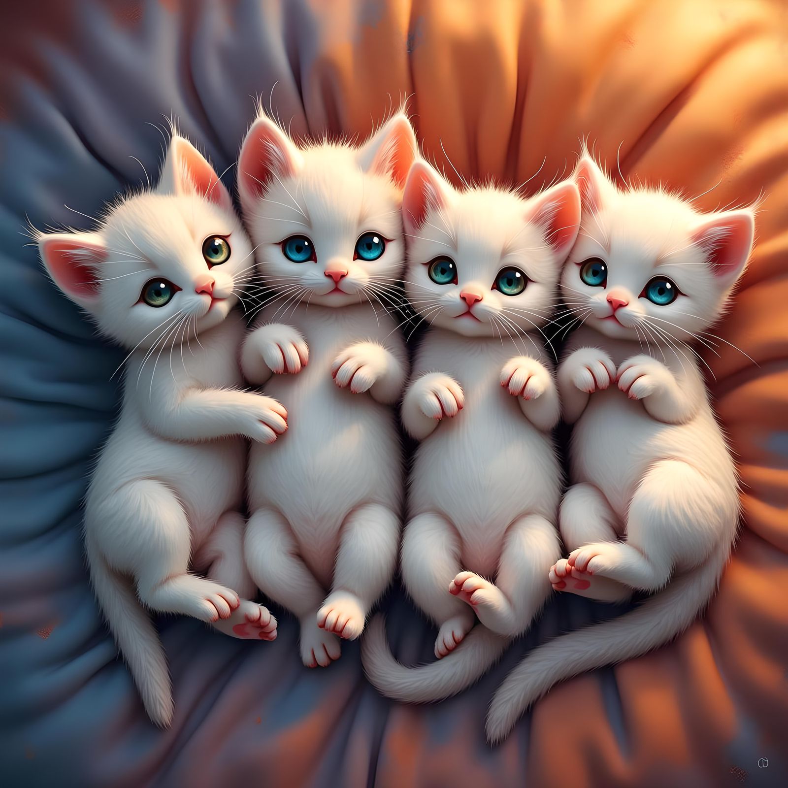 4 cute kittens
