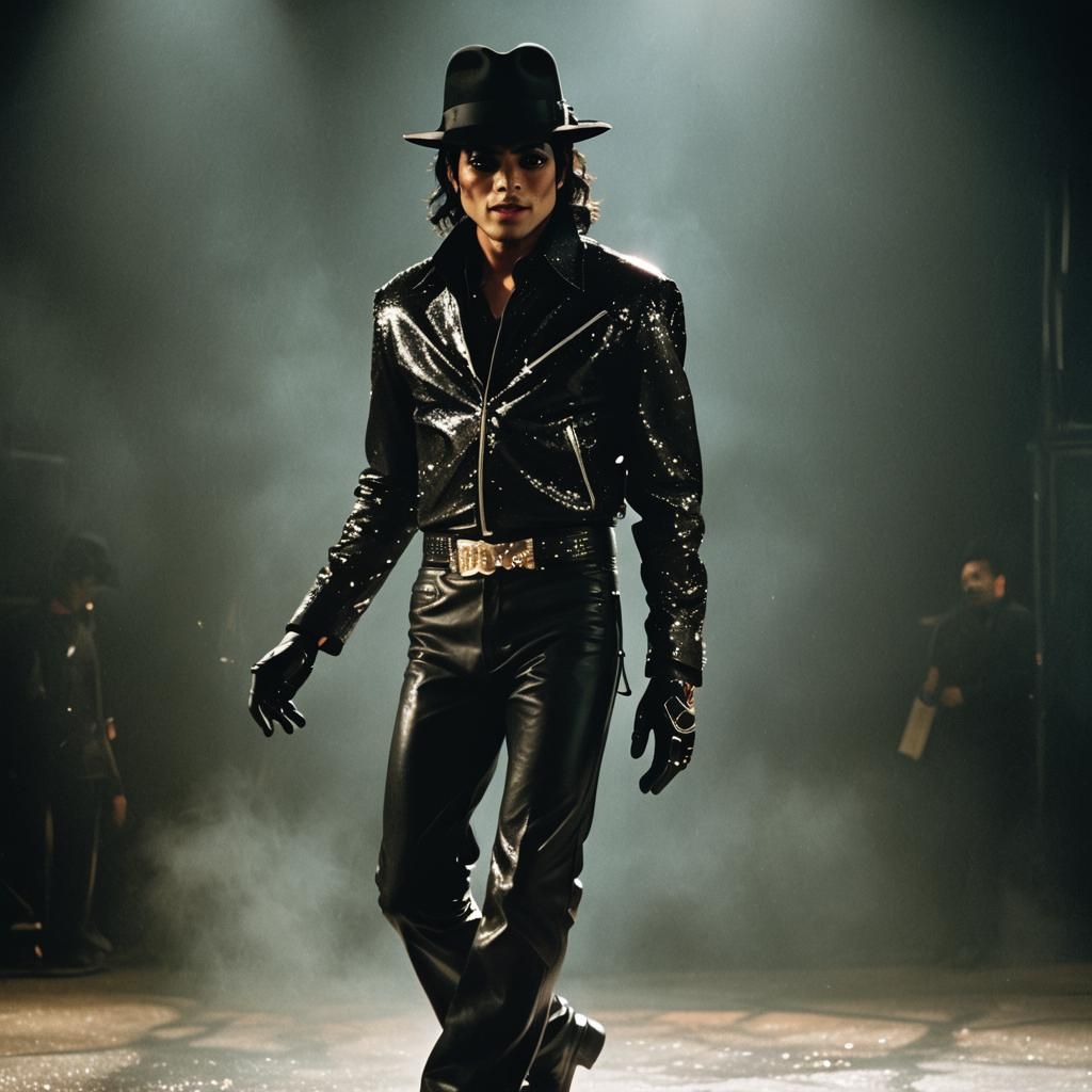Michael Jackson Moonwalk in Film Noir Style