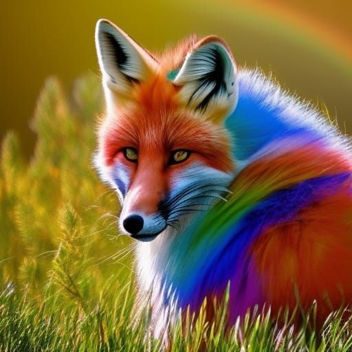 Rainbow Fox in Divine Sunshine
