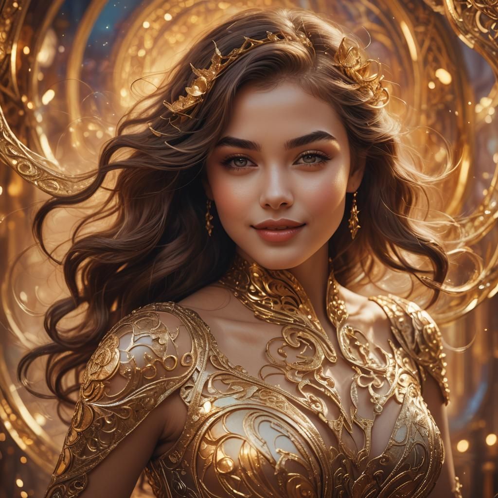 Dreamy Kiss: Fantasy Concept Art Portrait