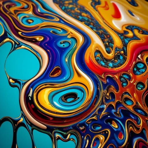 Surreal Dreamlike Figure Interacts with Melting Objects