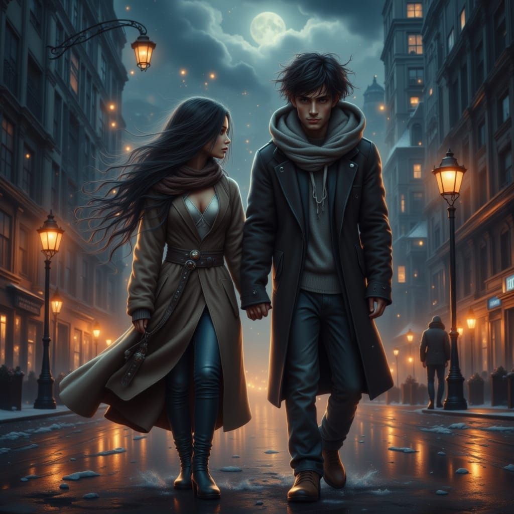 Couple Finds Solace in Each Other's Embrace Amidst Gritty Ci...