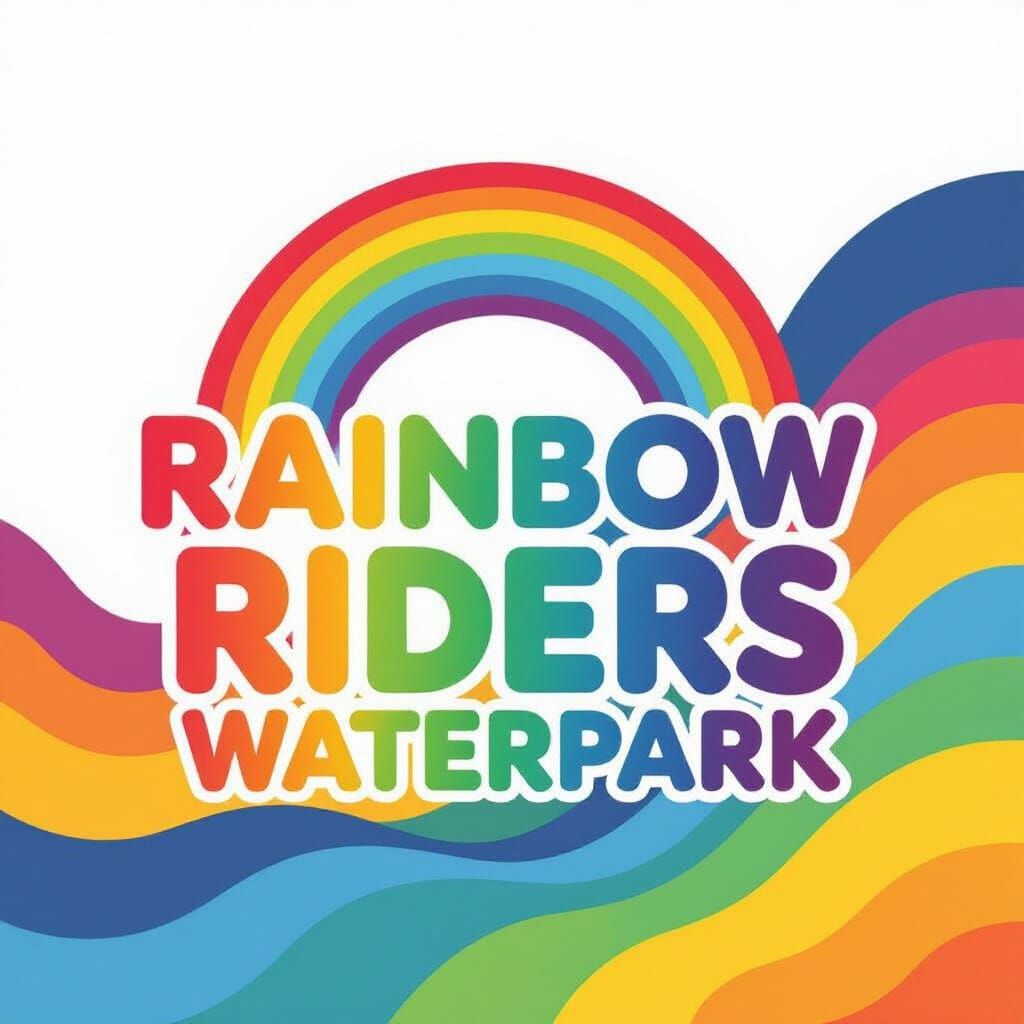 Rainbow Riders Waterpark Logo Design
