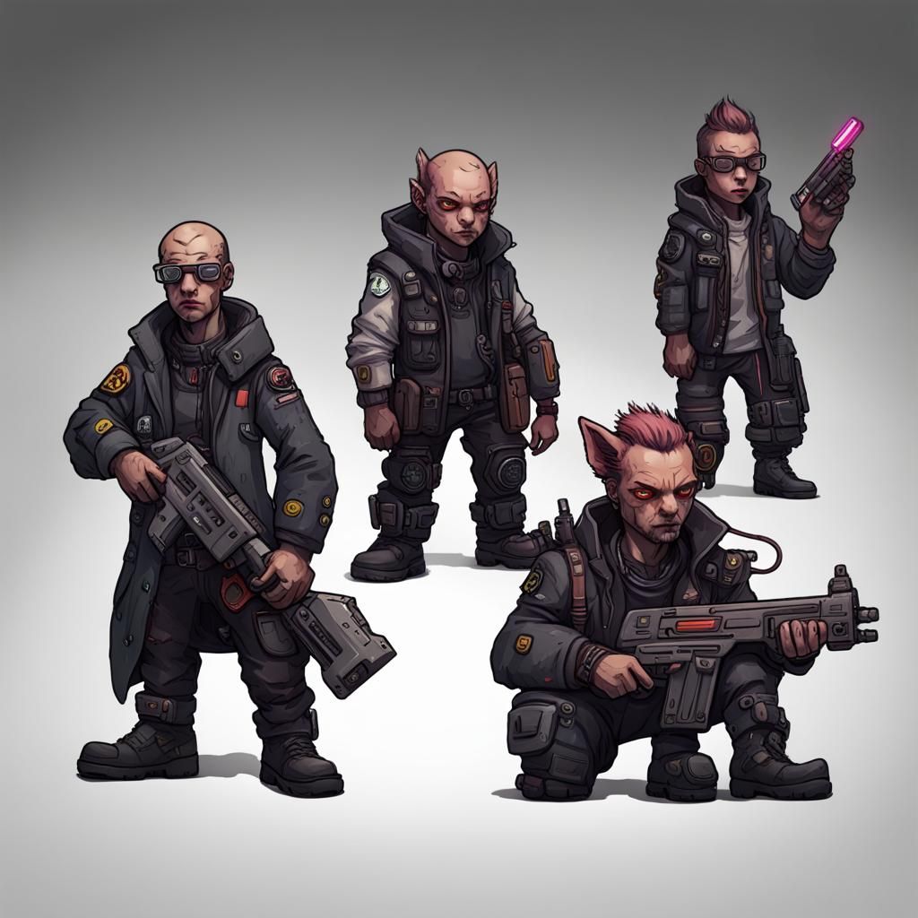 Cyberpunk Dwarf Gang: The Small Terrors