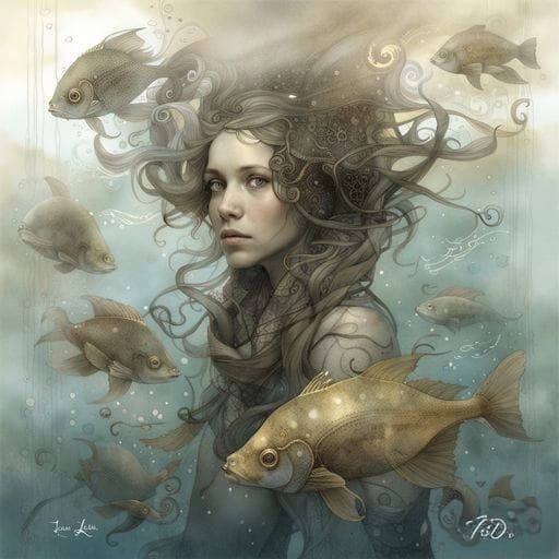 AI Generated Image of a Water Girl