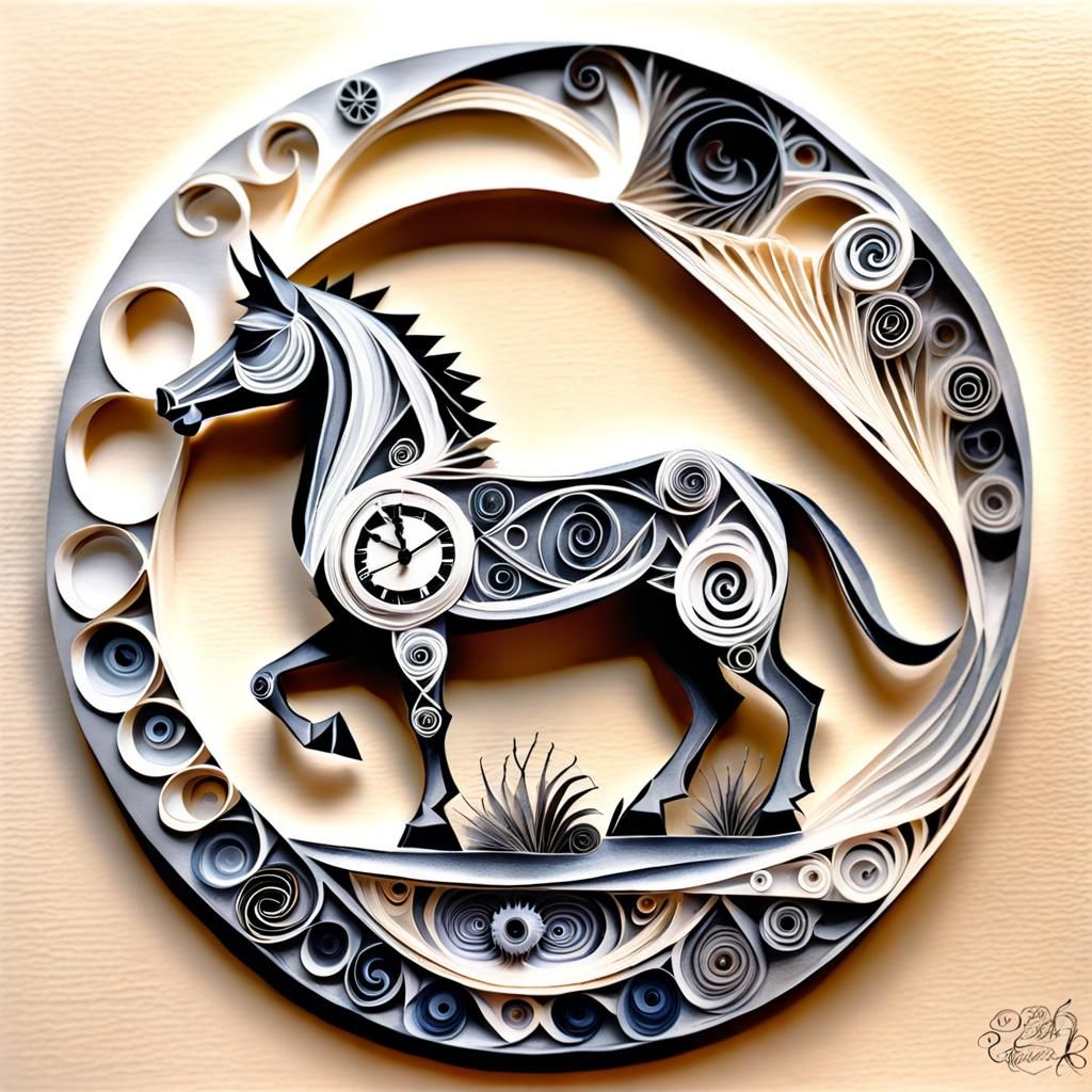Surreal Grey Kelpie in Venetian Renaissance Style