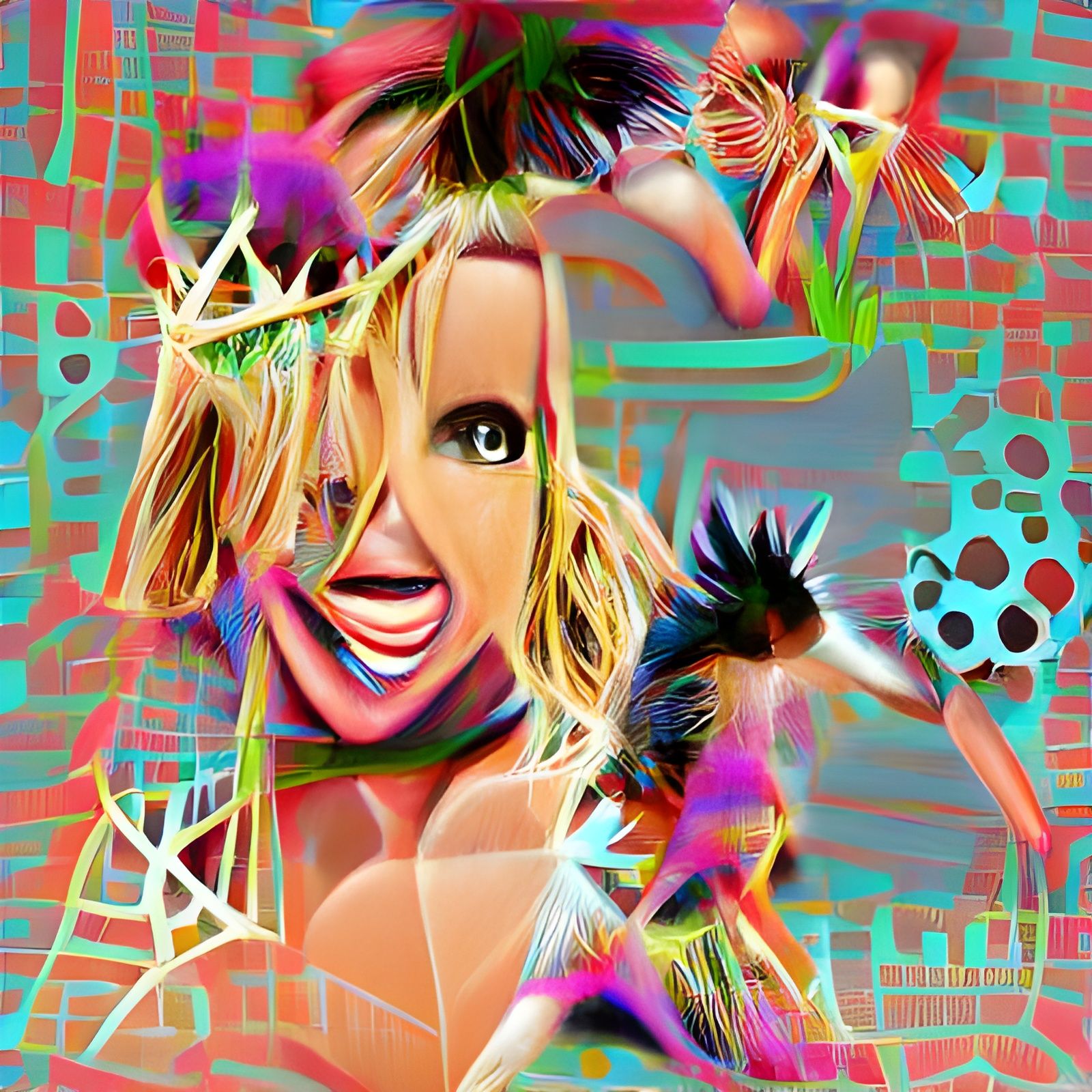Britney Spears Pop Art Breakdown Poster in 8K