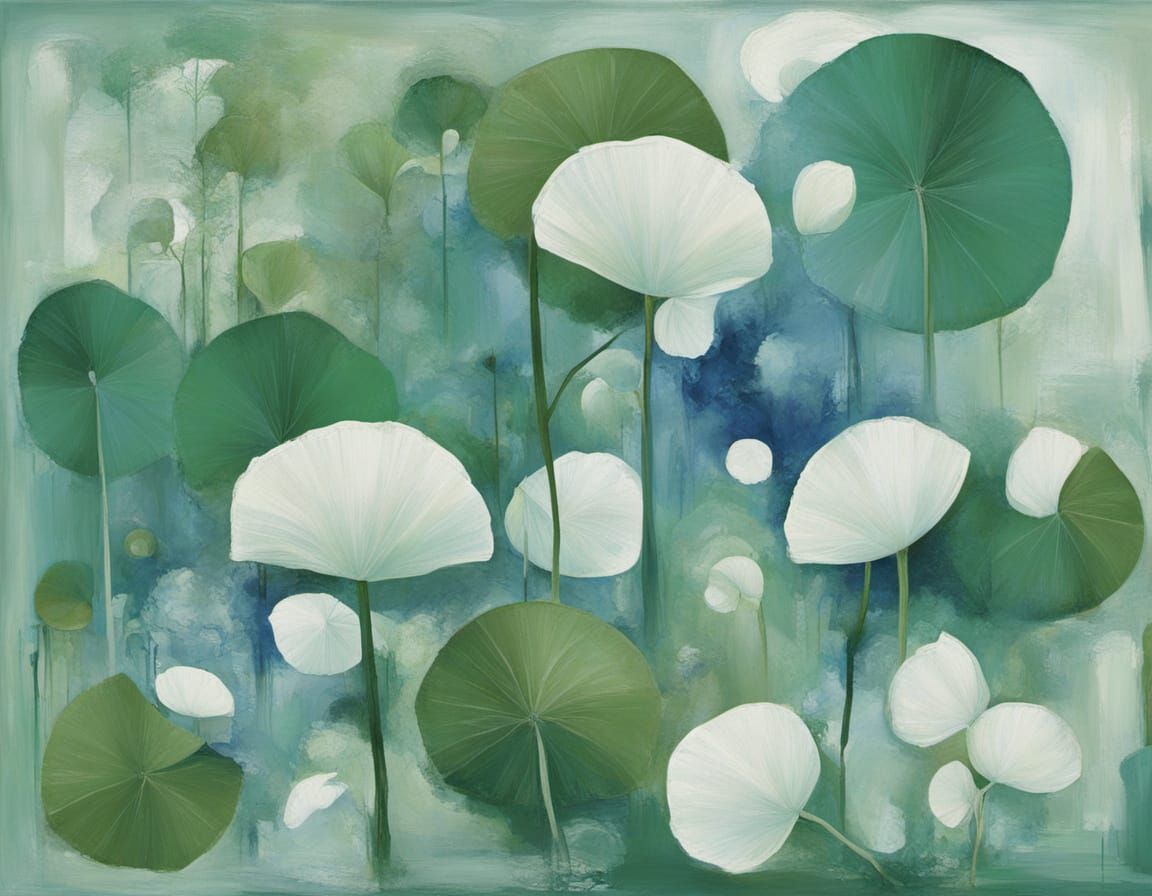 Abstract Surrealism Painting with Complementary Colors