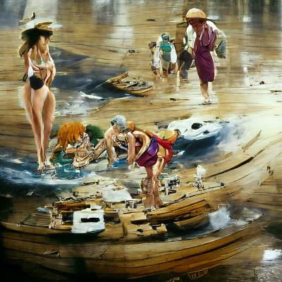 One Piece World as Oil Painting