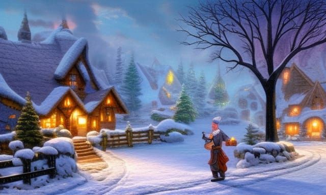 Winter Blacksmith in Ethereal Fantasy Village