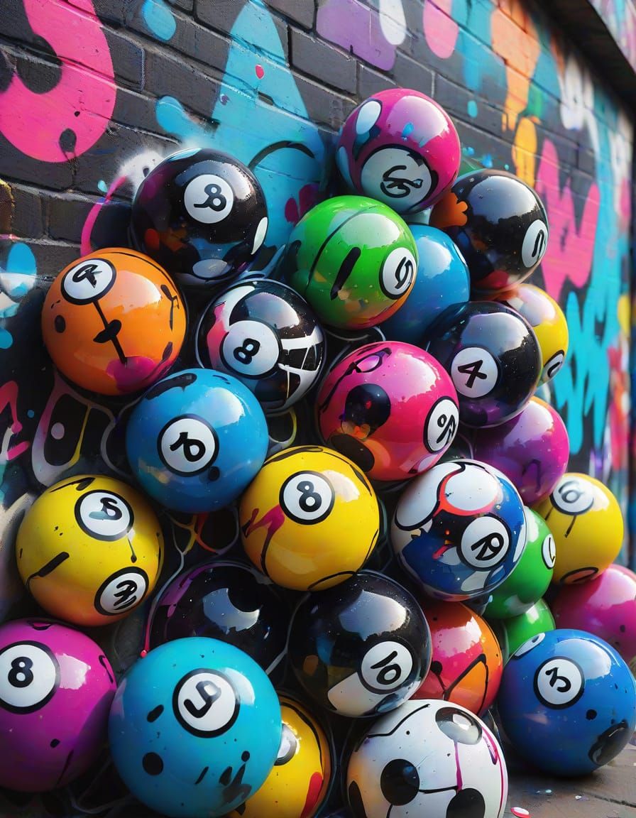 Vibrant Urban Graffiti Art with Shifting Iridescent Colors