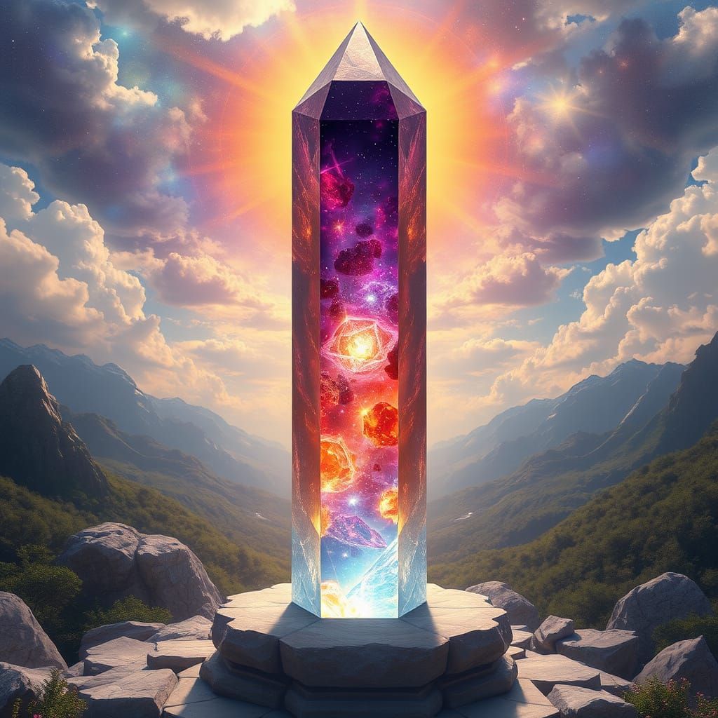 Ethereal Crystal of the Absolute in Serene Silence