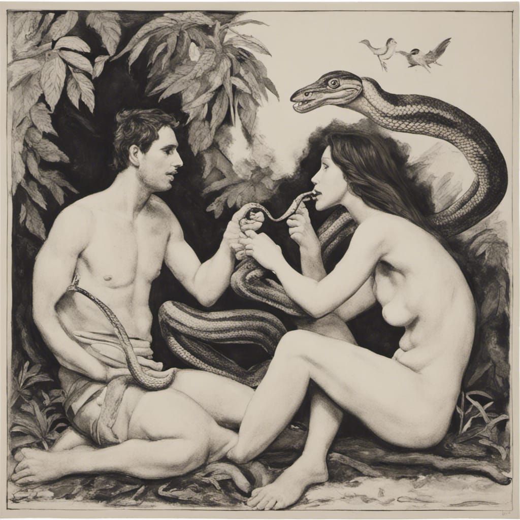 Adam and Eve with Snake