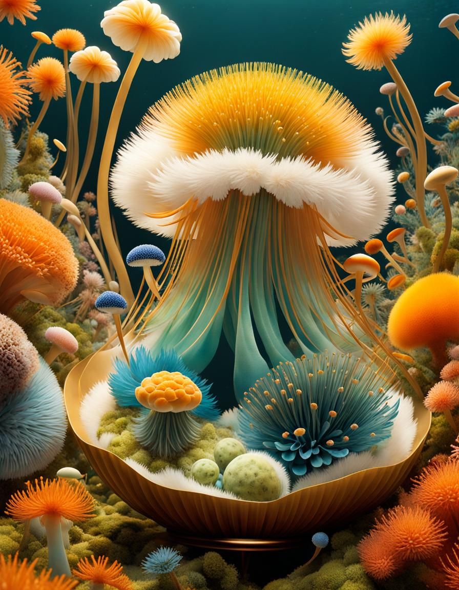 Asymmetrical Hybrid Fauna and Flora in Playtime Atmosphere