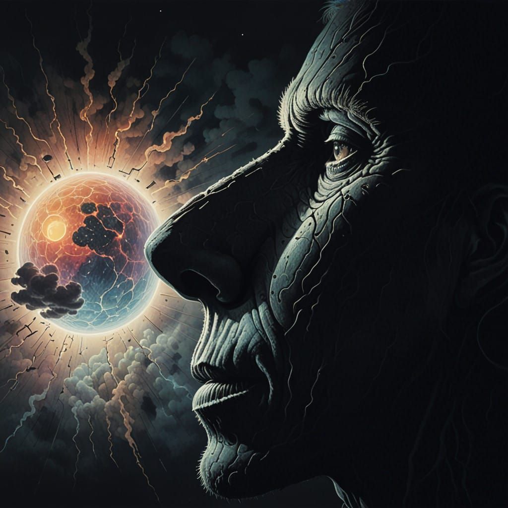 Ethereal Soul in Cosmic Tapestry