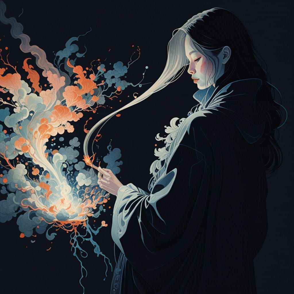 Ethereal Being Radiates Gentle Warmth in Dreamlike Style