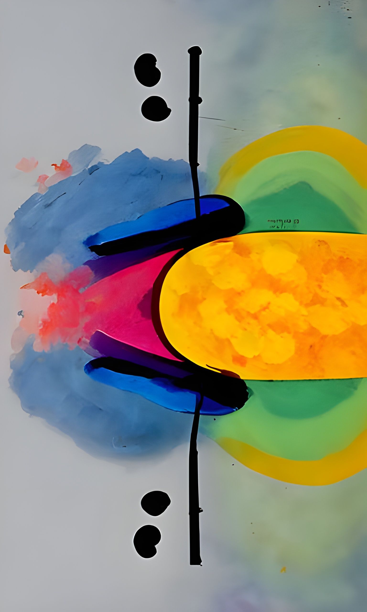 Kandinsky-Inspired Lyrical Abstraction in Vivid Colors