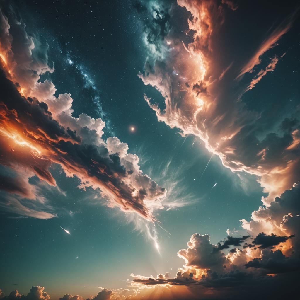Dramatic Space Sky in Cinematic Style