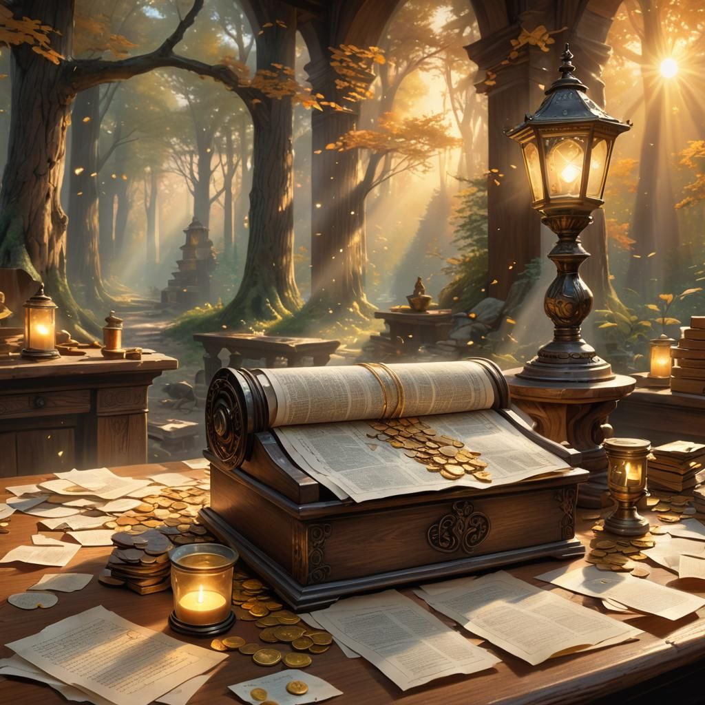 Fantasy Art: Ancient Coins and Parchment Papers