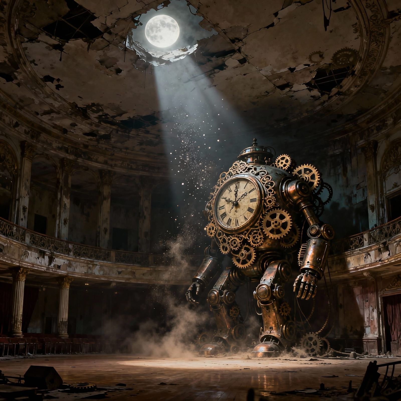 Clockwork Automaton in Abandoned Ballroom