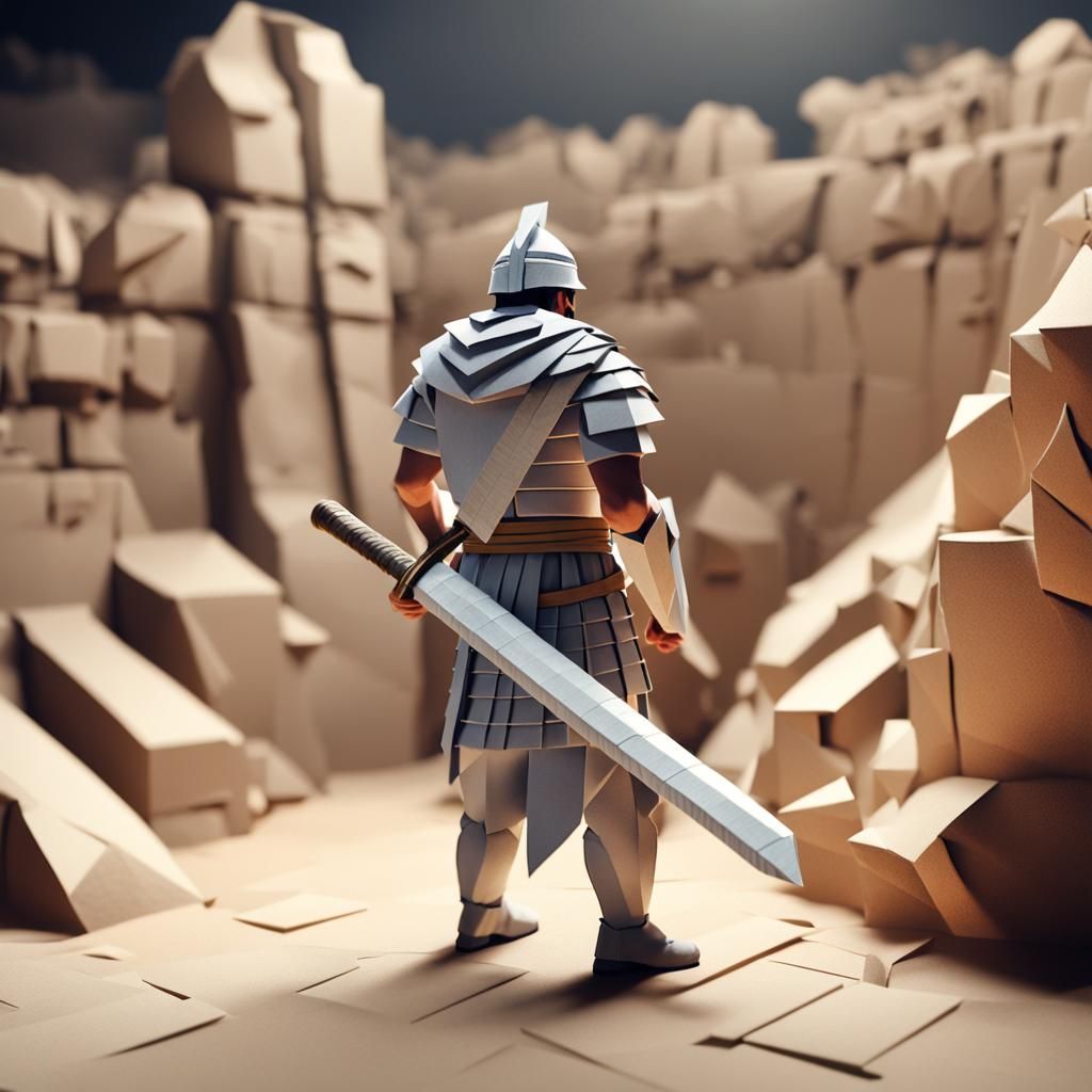 Joshua and the Origami Paper Warrior