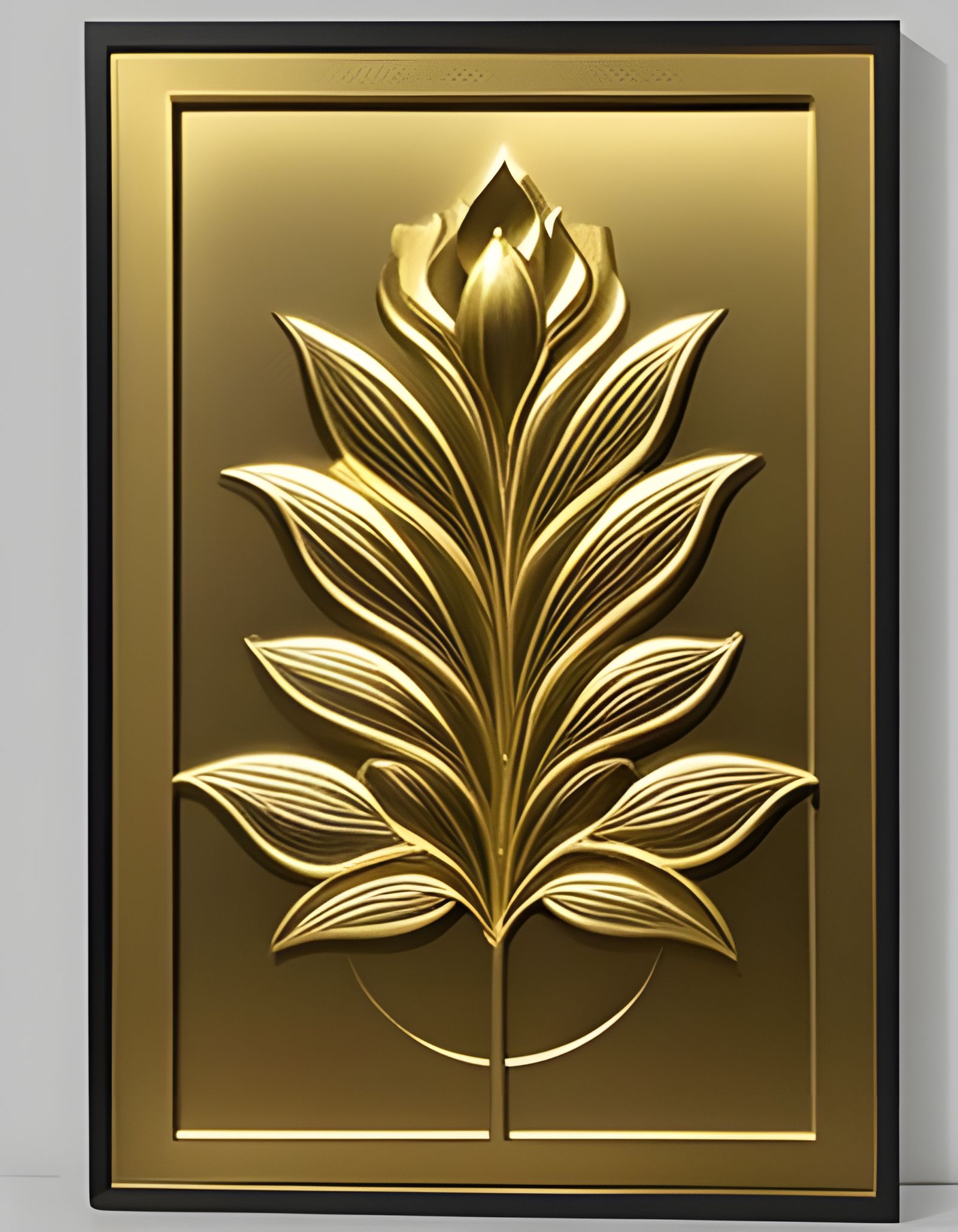 Gold 3D Embossing Bas-Relief