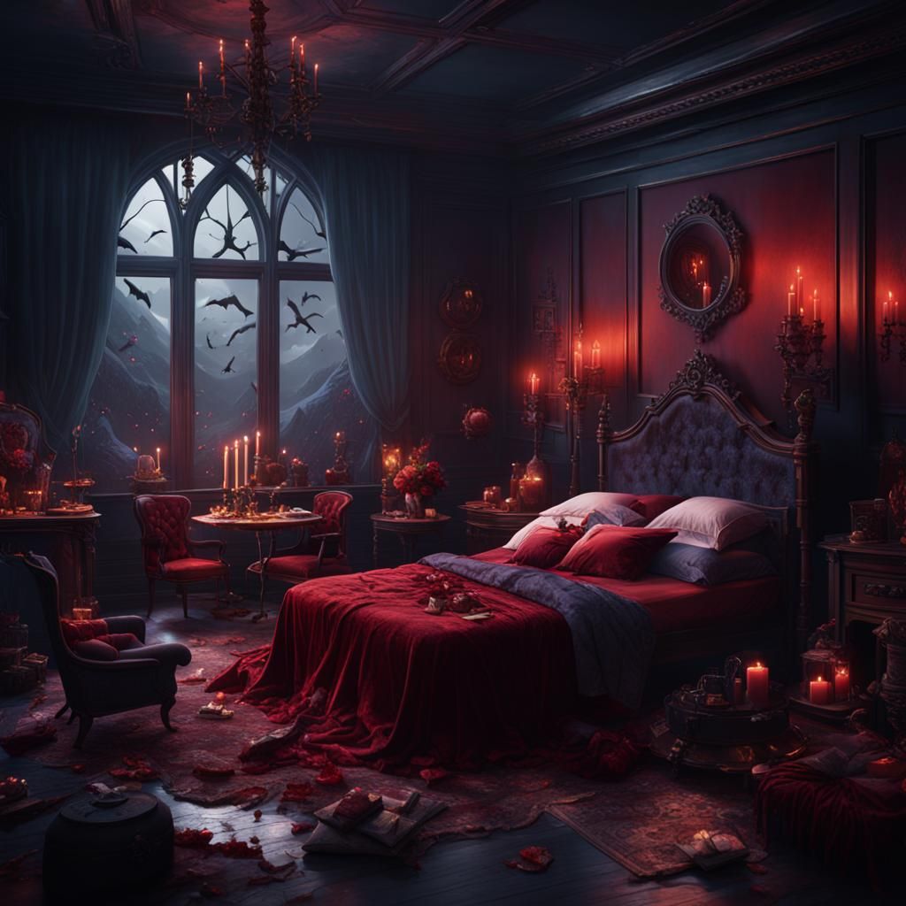 Vampire Slumber Party: Detailed Matte Painting
