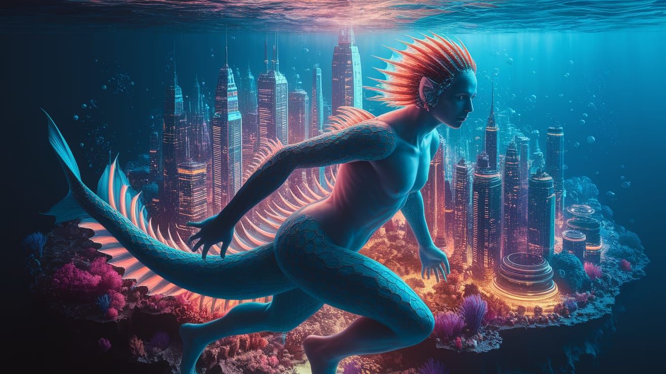 The hectic underwater life of men-mermaids