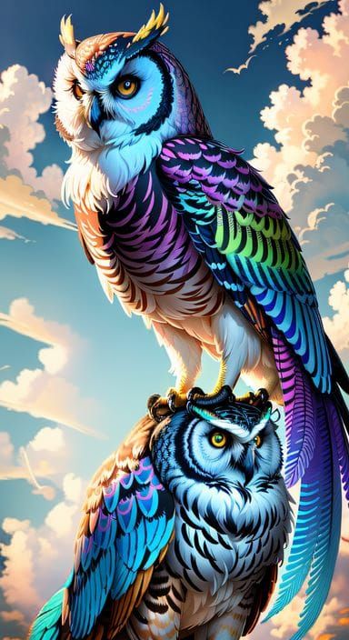 Brother and Sister Owl