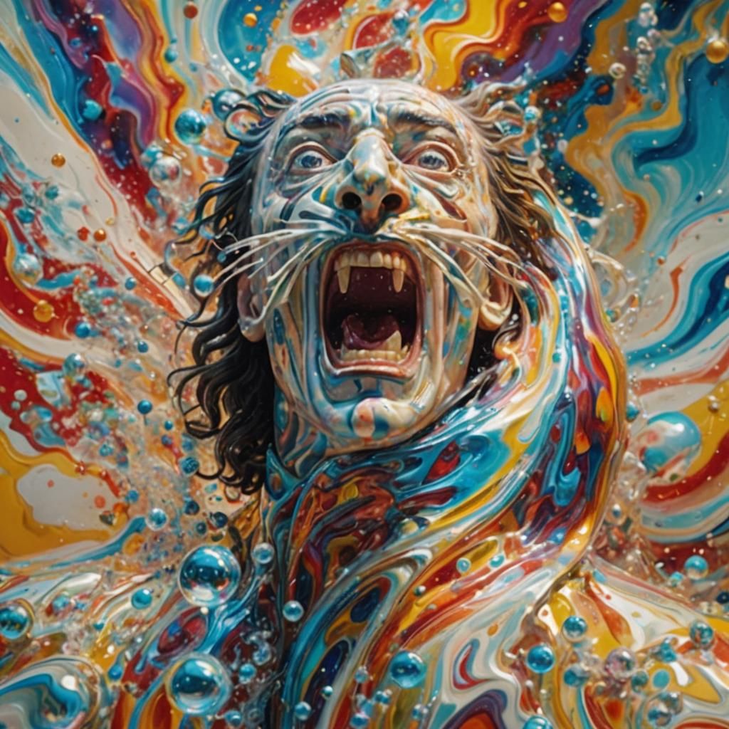 Marble Figure in Hyperrealistic Sci-Fi Art