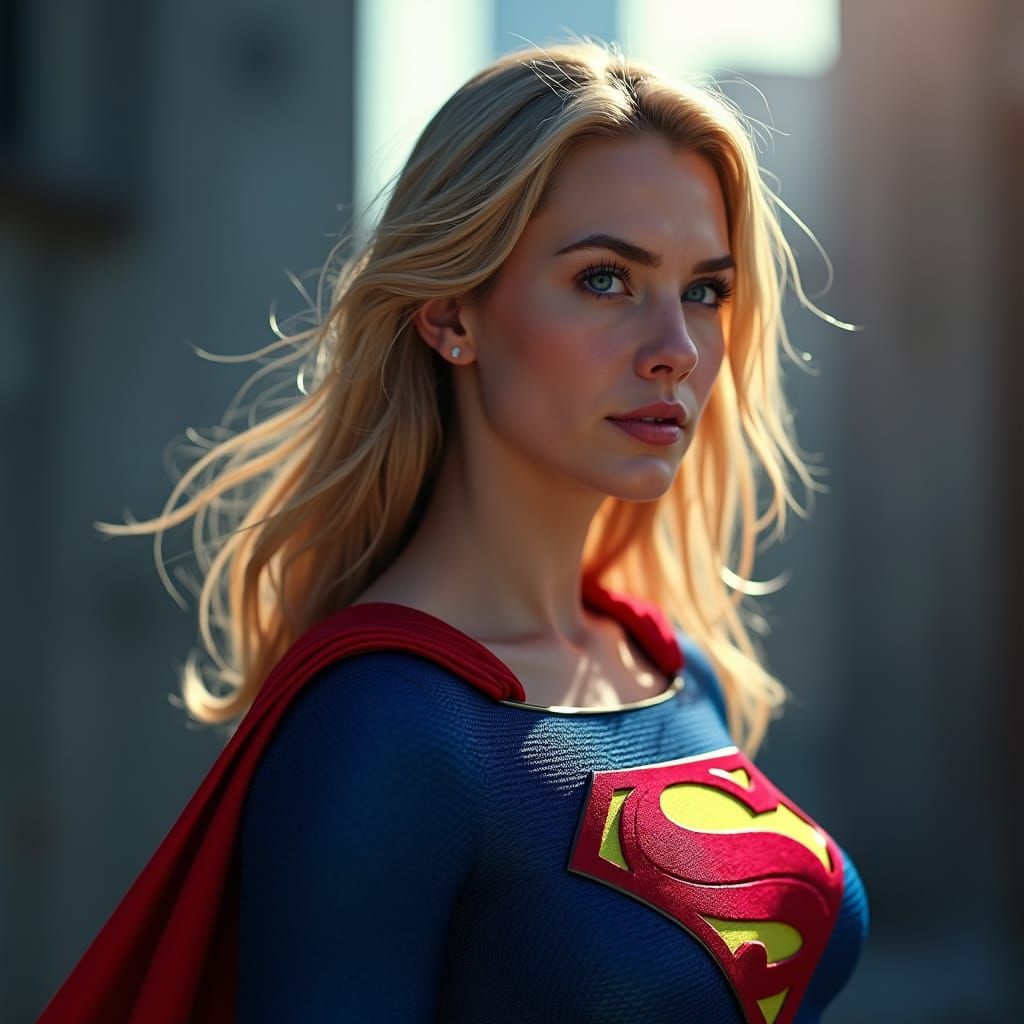 Supergirl Concept Art in Photorealistic 4K
