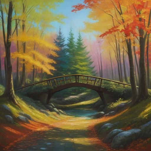 Autumnal Walk in Neo-Expressionist Style