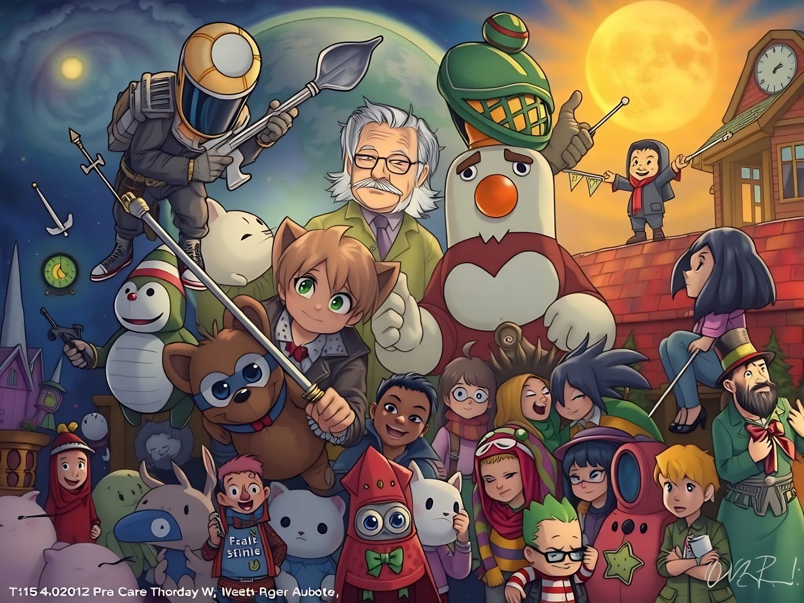 Ethereal Dreamscapes in Whimsical Collage Style