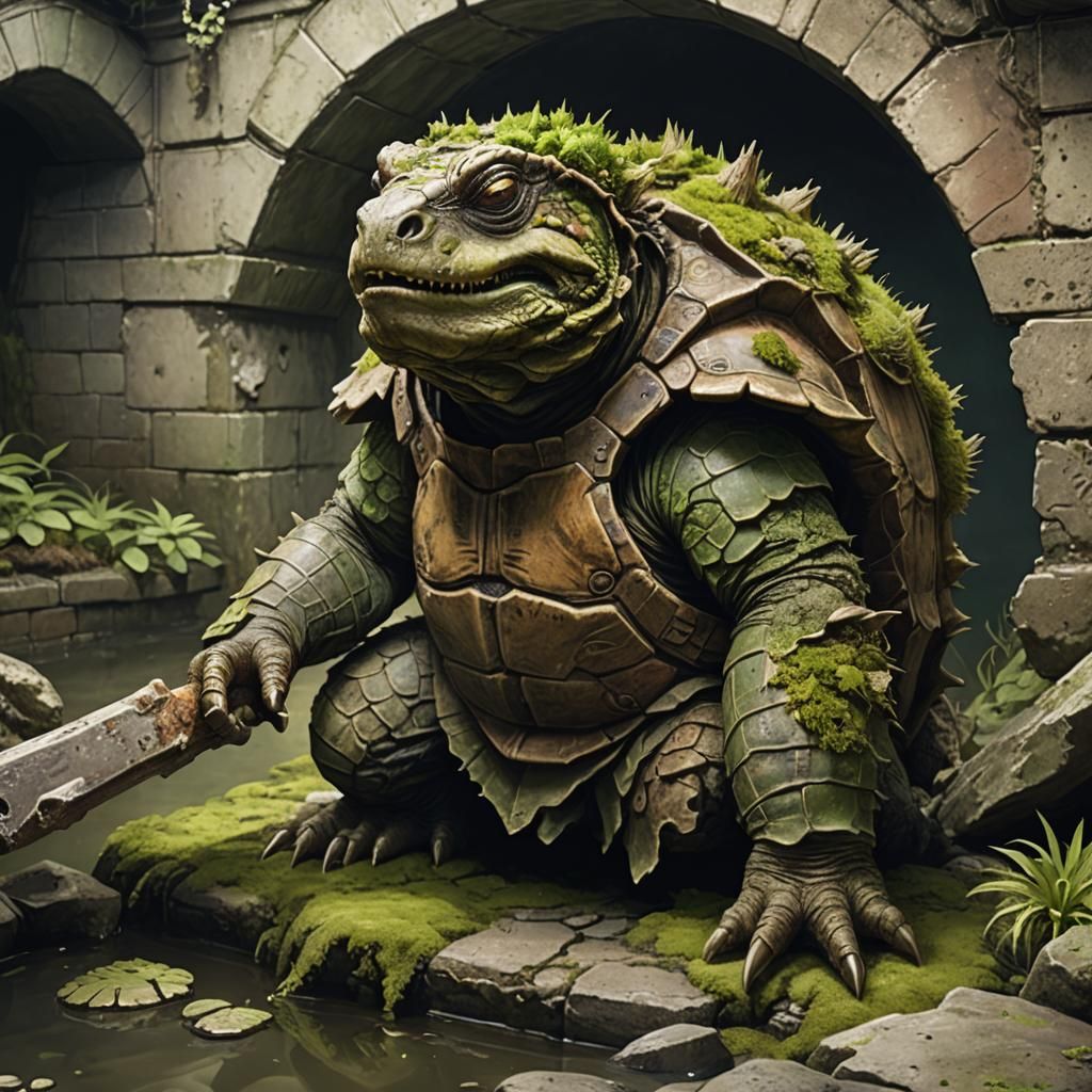 Mossy Alligator Turtle Druid in Sewer