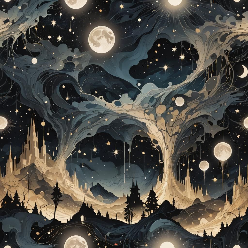 Surreal Dreamscape: Fluid World of Abstract Shapes