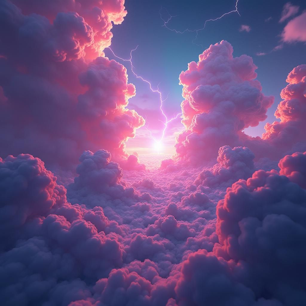 Iridescent Energy Swirls in Ethereal Fantasy Art