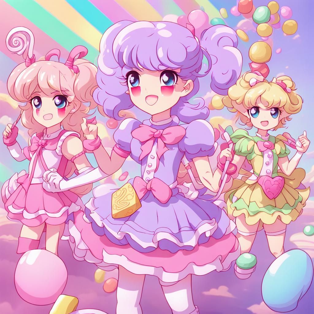 Magical Girls Save Candy Land in Pastel Colors